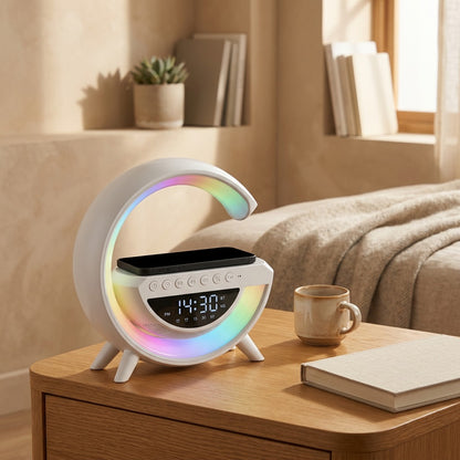 Nightchime™ Bluetooth Speaker With Night Light, styled close view