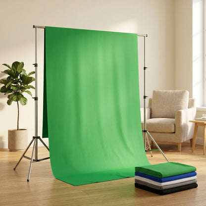 Greenstage™ 3×6 m Green Screen Background Cloth in a calm home setting
