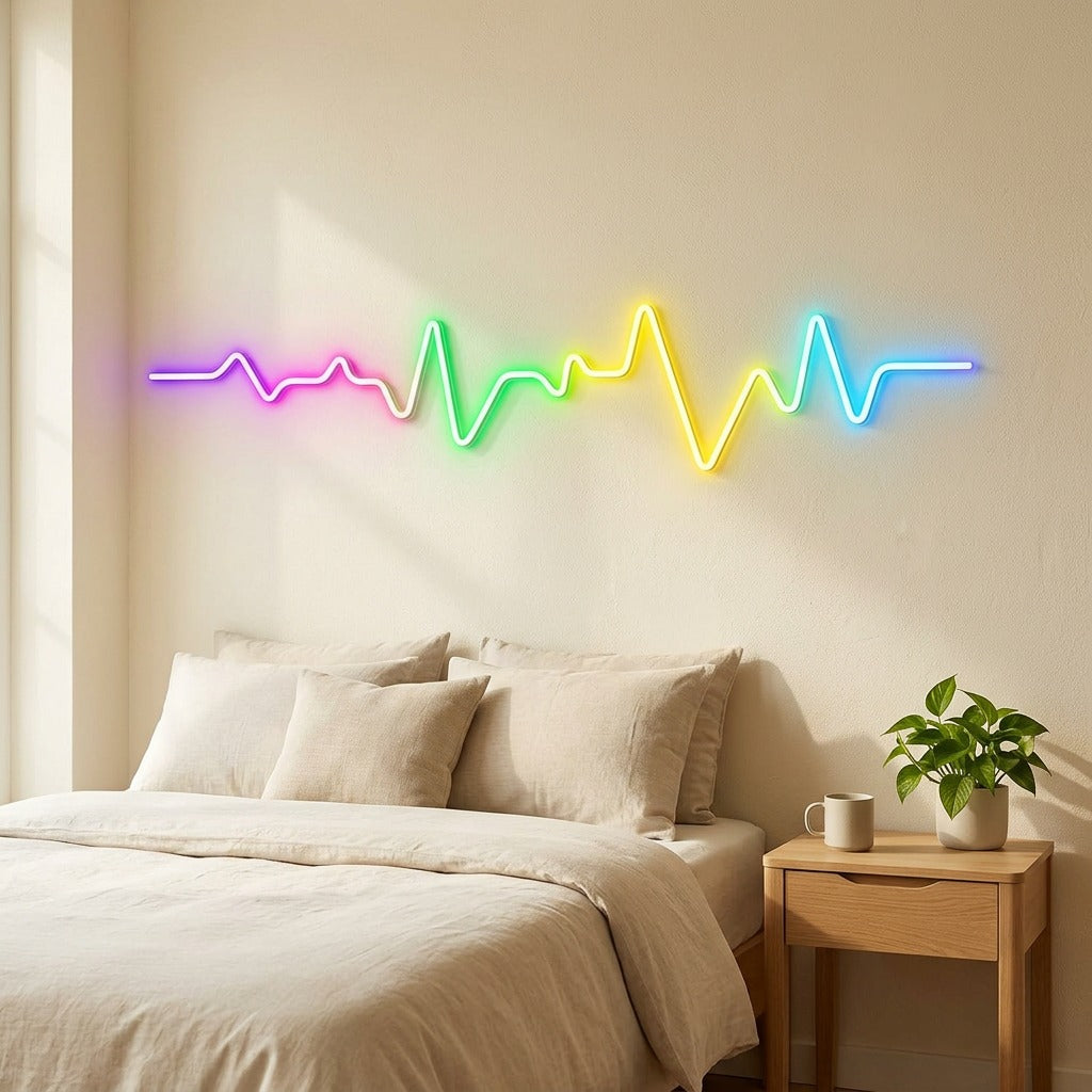Glowbeat™ RGB Bluetooth Neon Light Strip in a calm home setting