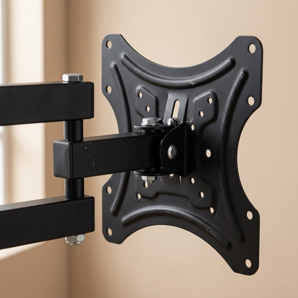 Reachstand™ Telescopic Iron LCD Monitor Wall Stand, material and detail close-up
