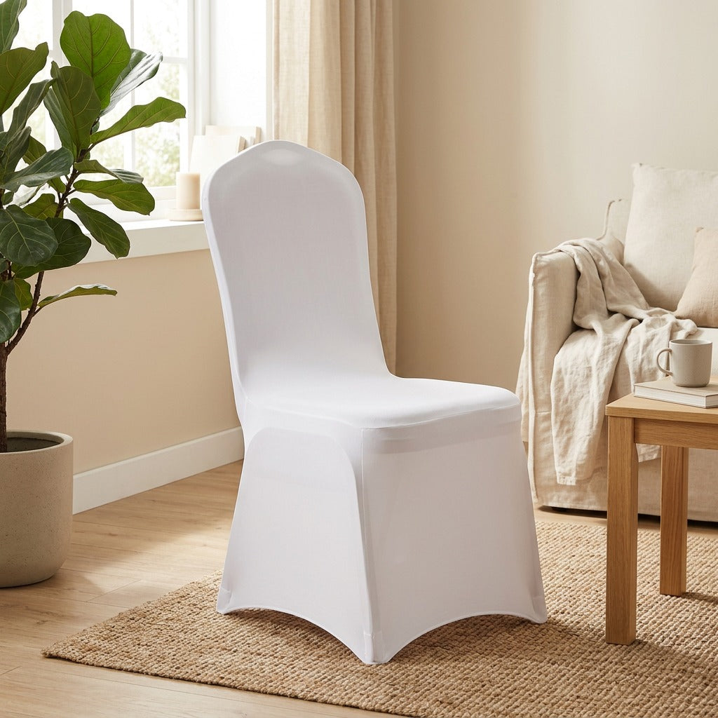 Stretchseat™ Polyester Elastic Chair Cover in a calm home setting