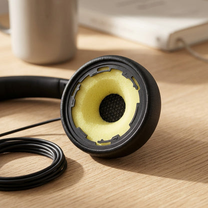 Earplush™ Sponge Cover for Jabra Evolve 75-Series Earmuffs, styled close view