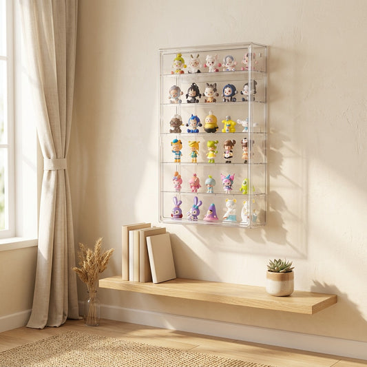Boxglimpse™ Transparent Blind Box Display Cabinet in a calm home setting