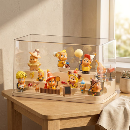 Creamcase™ Cream PET Blind Box Display Cabinet in a calm home setting