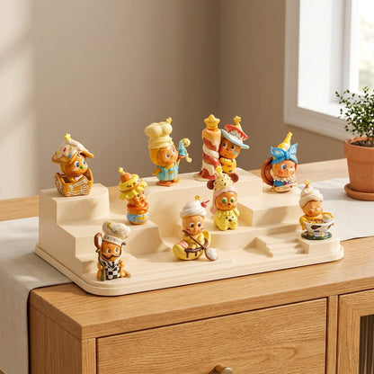 Creamcase™ Cream PET Blind Box Display Cabinet, styled close view