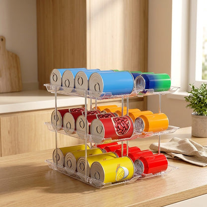 Cleartier™ Transparent PET Storage Rack in a calm home setting
