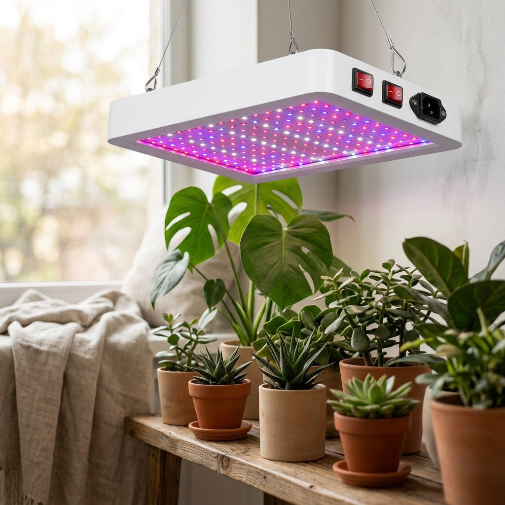 Sunroot™ Full Spectrum LED Plant Grow Light, styled close view