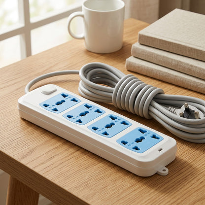 Powerreach™ 5-Meter 8-Outlet Power Strip, styled close view