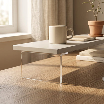 Tidyledge™ Office Desk Storage Rack, styled close view