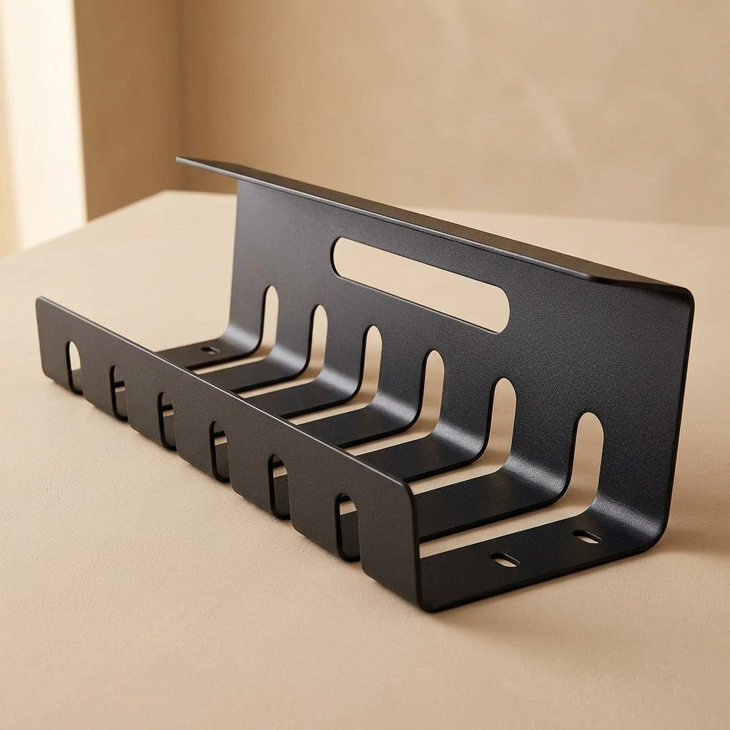 Rackcraft™ Carbon Steel Desktop Storage Rack, material and detail close-up