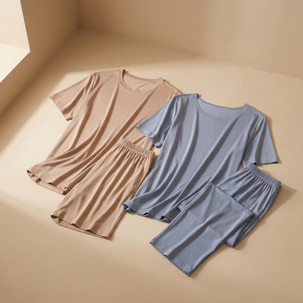 Breezesilk™ Polyester Ice Silk Pajama Set