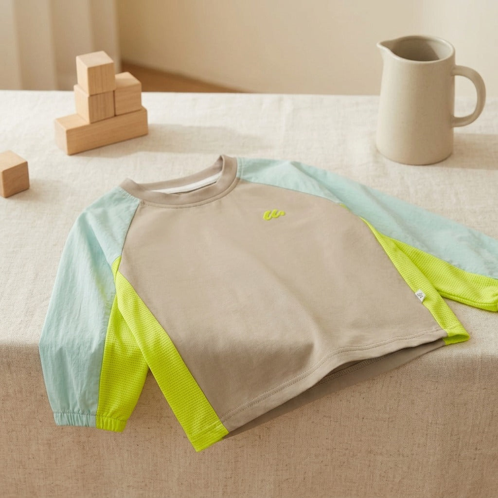 Sunsleeve™ Kids Long Sleeve Sun Protection Shirt, styled close view