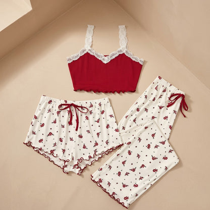 Bloomlull™ Women's Floral Three-Piece Pajama Set