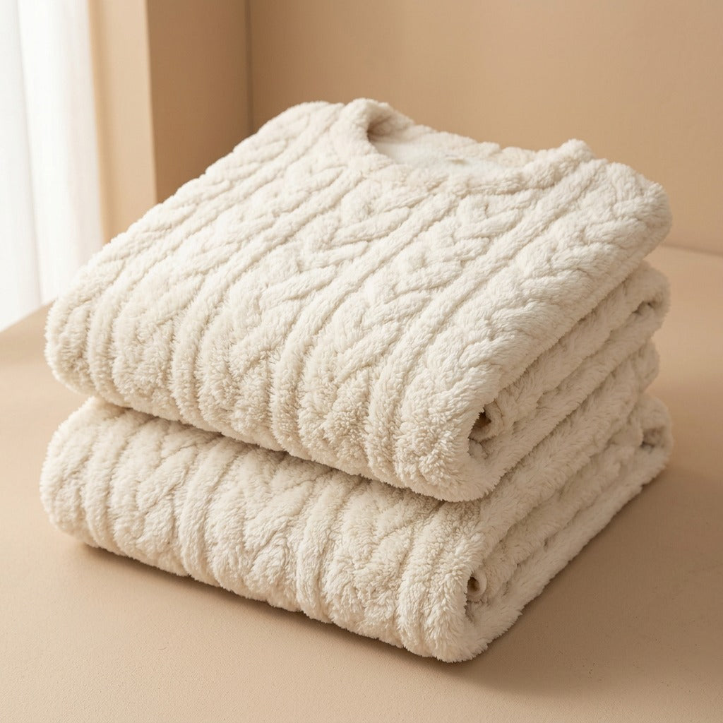 Coralcozy™ Coral Fleece Pajamas for Women, material and detail close-up