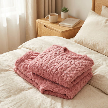 Coralcozy™ Coral Fleece Pajamas for Women in a calm home setting