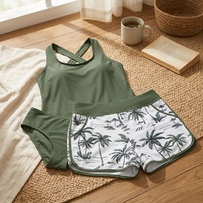 Covesquare™ Women's Square-Leg Bikini Swimsuit, styled close view