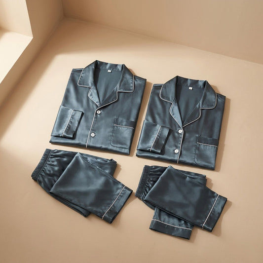 Satinpair™ Simulated Silk Couple Pajamas