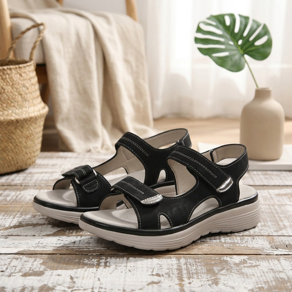 Sandalsure™ Women's Velcro Sports Sandals, styled close view