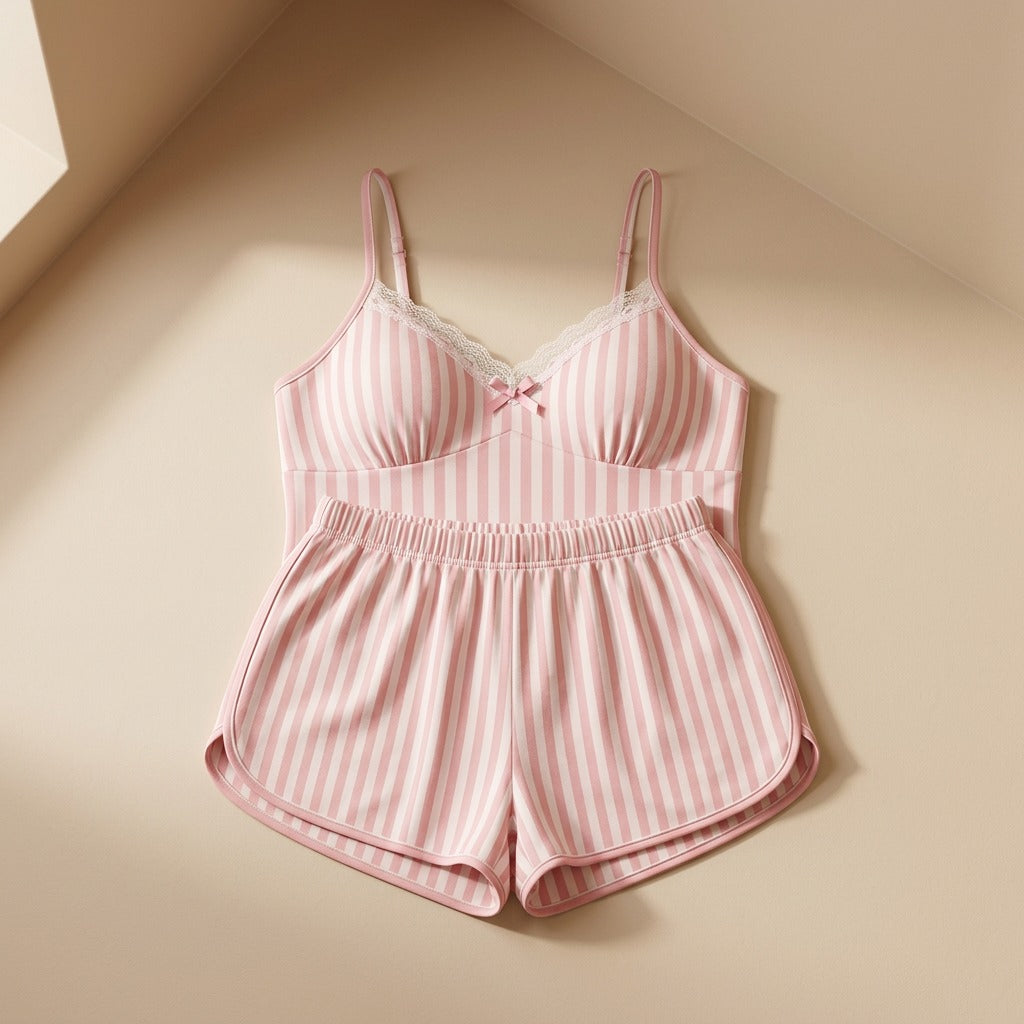Stripedoze™ Women's Striped Summer Pajama Set