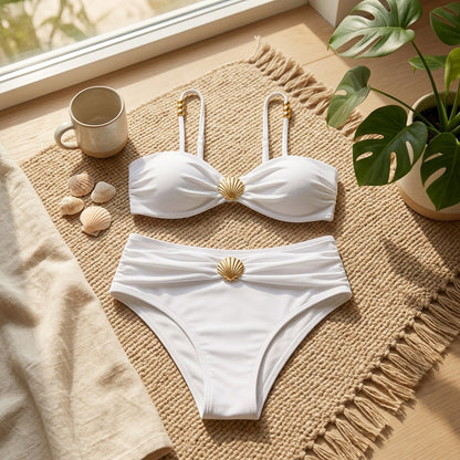 Colorcalm™ Solid Color Two-Piece Swimsuit in a calm home setting