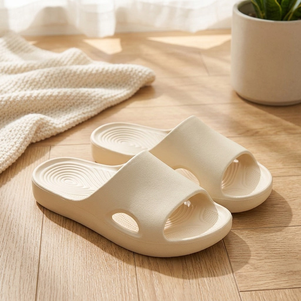 Homesoft™ EVA Indoor Home Slippers, styled close view