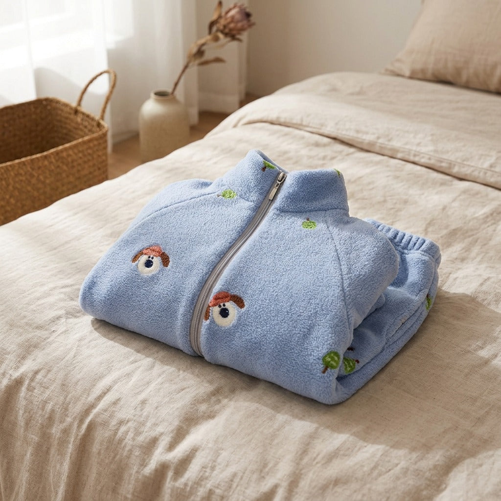 Snugnest™ Two-Piece Children's Winter Home Clothes, styled close view