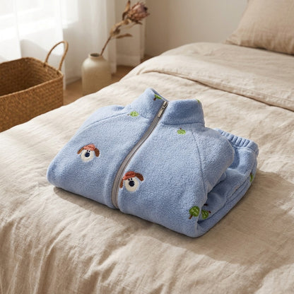 Snugnest™ Two-Piece Children's Winter Home Clothes, styled close view