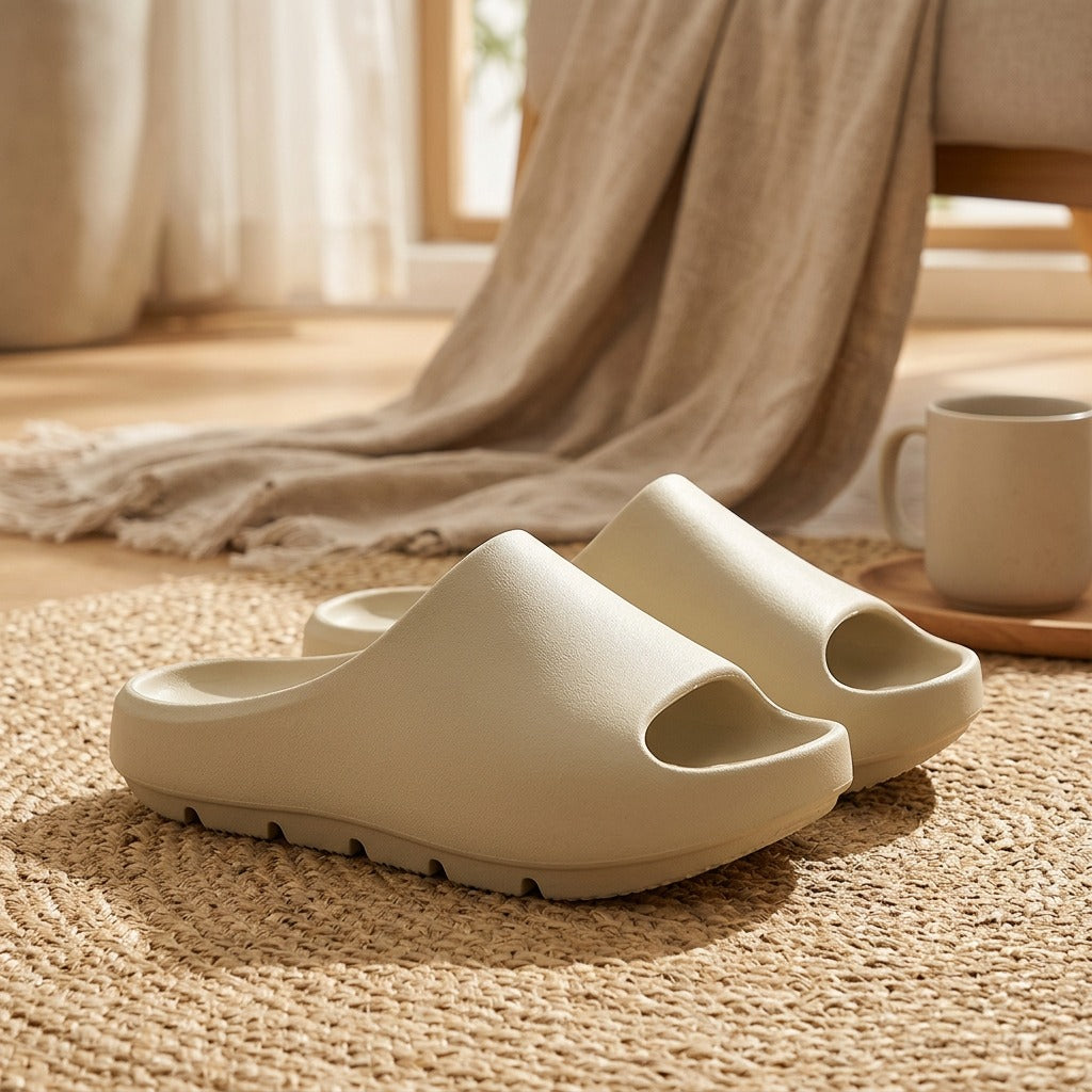 Archrest™ Negative Heel Arch Support Slippers, styled close view