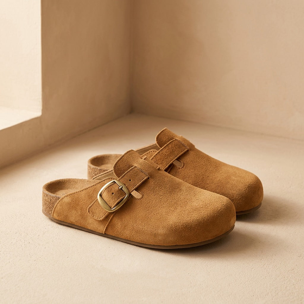 Bucklestep™ Covered-Toe Buckle Slippers