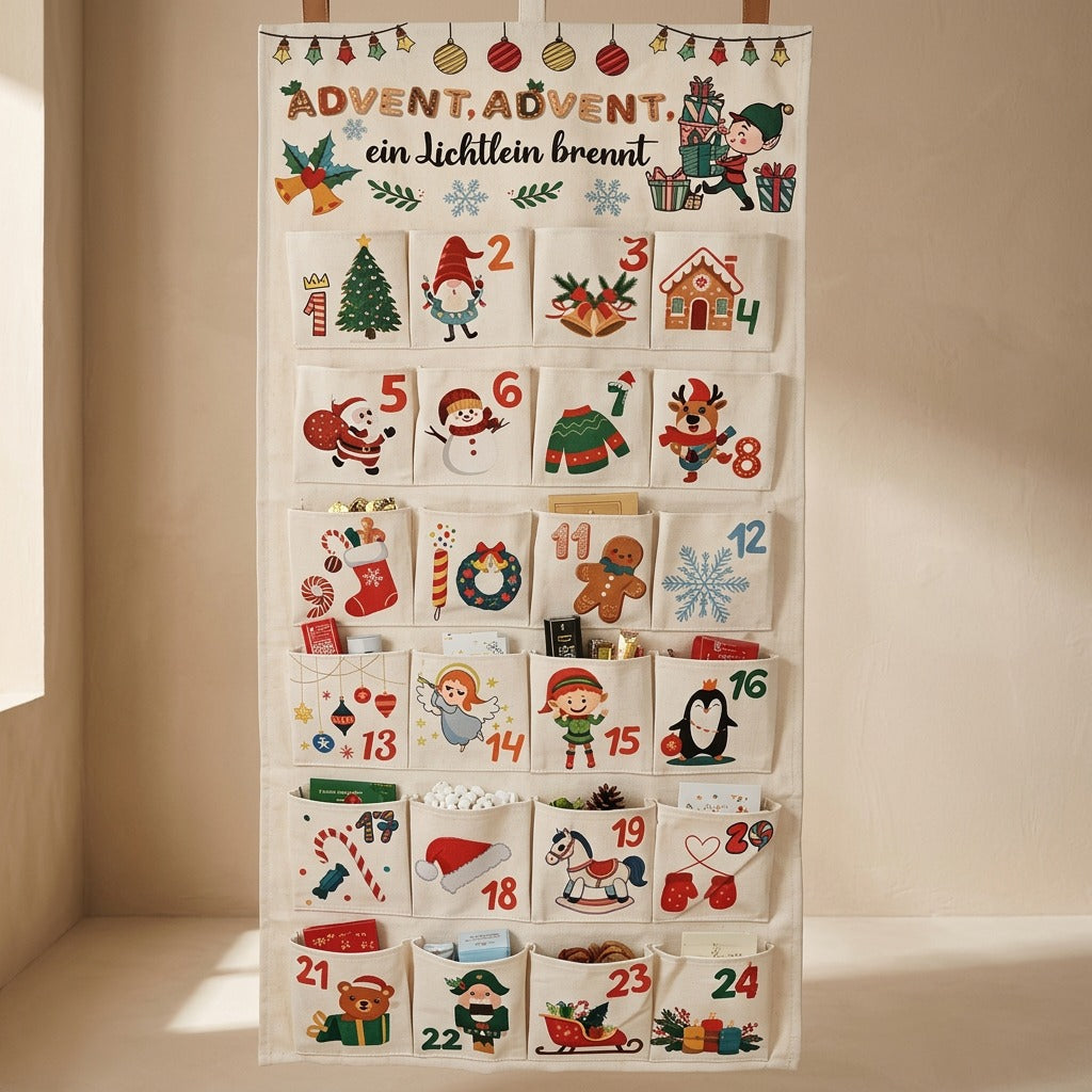 Countstow™ Canvas Countdown Calendar Hanging Bag