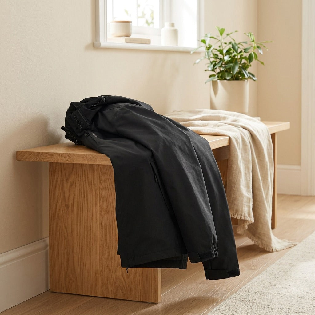 Ridgewear™ Polyester Outdoor Jacket in a calm home setting