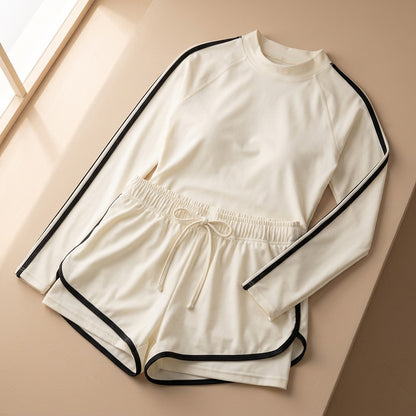 Swimcover™ Long-Sleeve Two-Piece Swimsuit, material and detail close-up