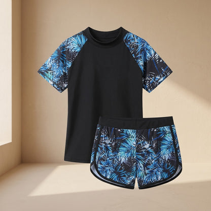 Petalsurf™ Short Sleeve Floral Swimsuit
