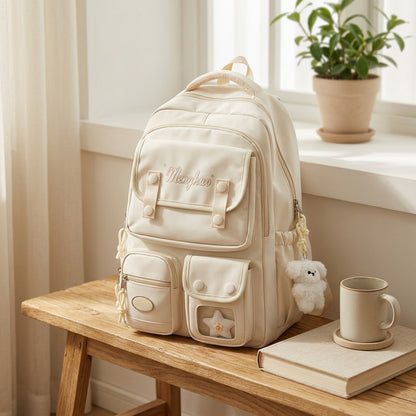 Bookcarry™ Nylon School Backpack in a calm home setting