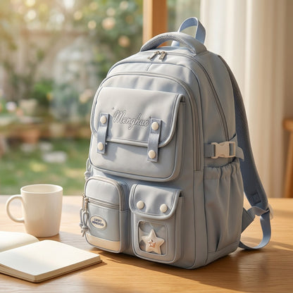 Bookcarry™ Nylon School Backpack, styled close view