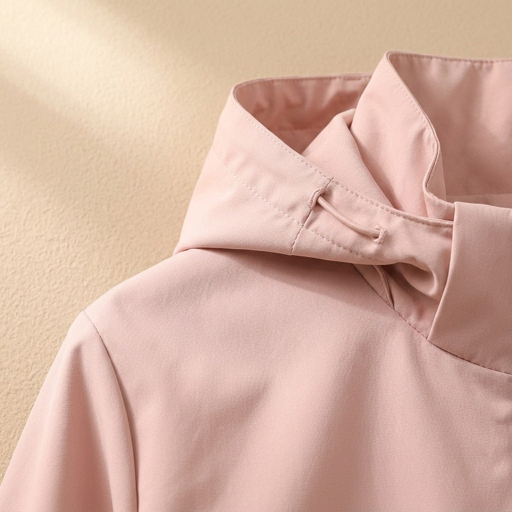 Windwear™ Hooded Polyester Windbreaker Jacket, material and detail close-up