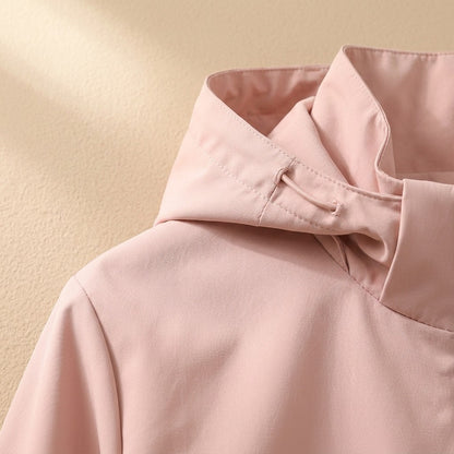 Windwear™ Hooded Polyester Windbreaker Jacket, material and detail close-up
