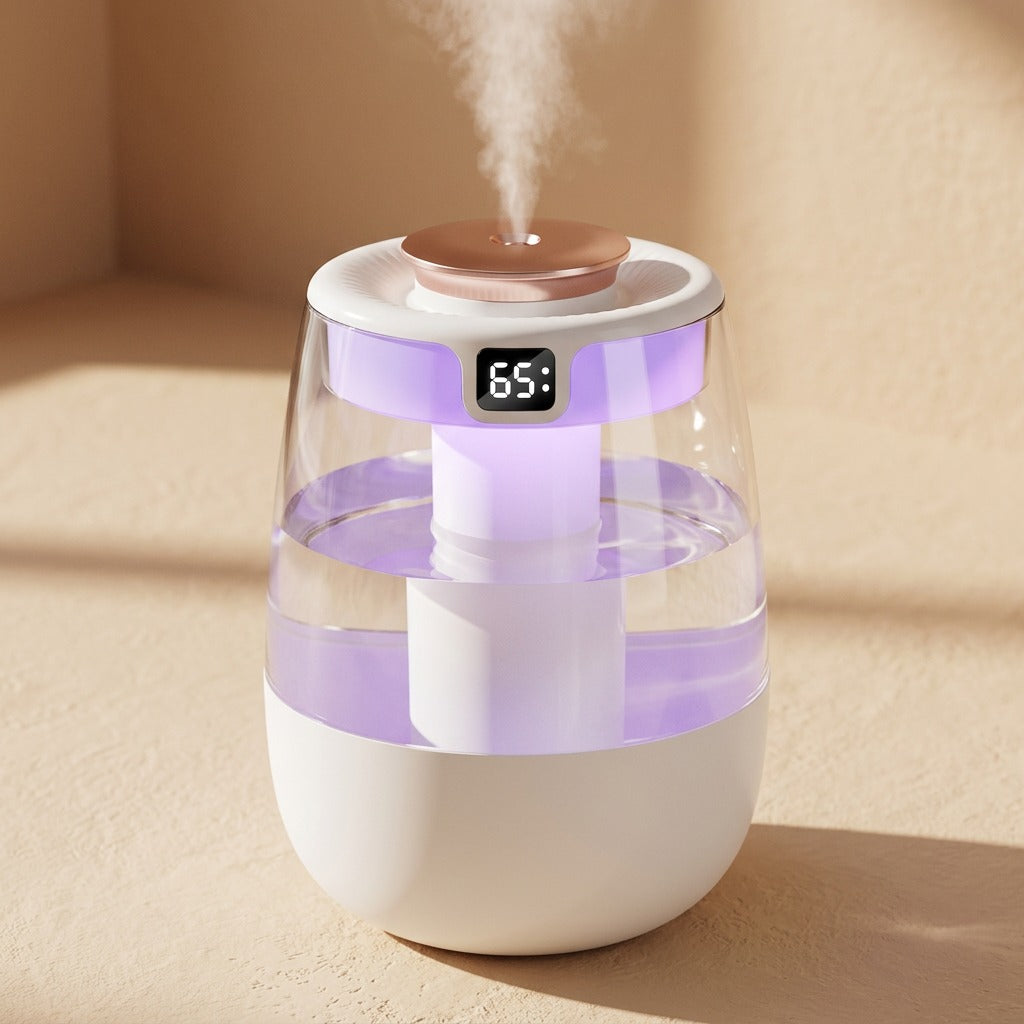 Roundmist™ Round USB Air Humidifier, material and detail close-up