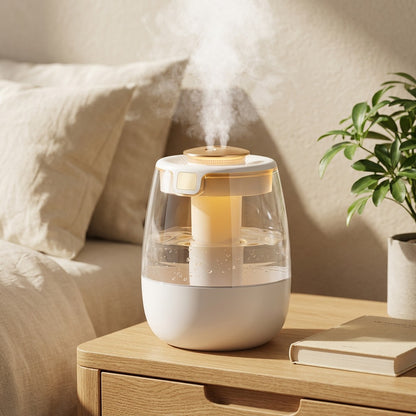 Roundmist™ Round USB Air Humidifier in a calm home setting