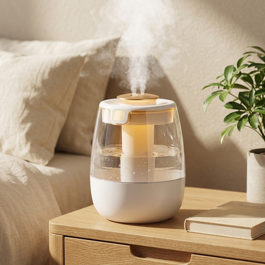 Roundmist™ Round USB Air Humidifier in a calm home setting