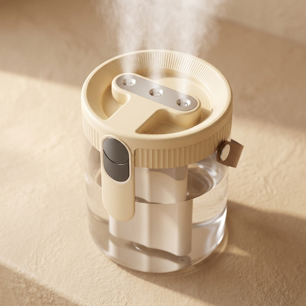 Deskhush™ USB Home Desk Humidifier, material and detail close-up
