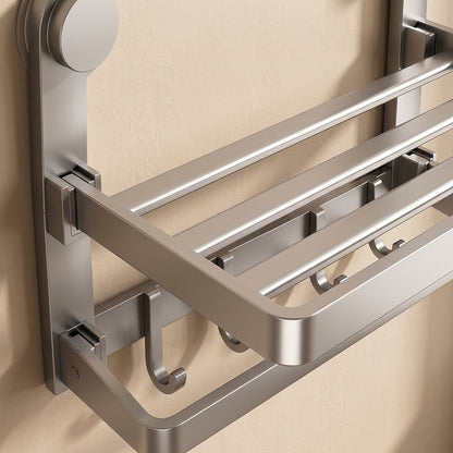 Suctionfold™ Suction Cup Folding Towel Rack, material and detail close-up
