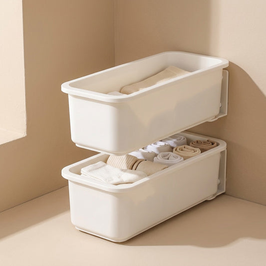 Whitekeep™ White Plastic Underwear Storage Box