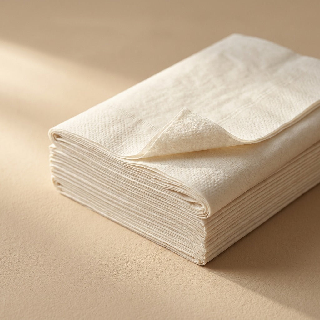Softply™ Wood Pulp Three-Layer Tissues, material and detail close-up