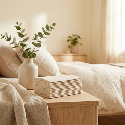 Softply™ Wood Pulp Three-Layer Tissues in a calm home setting