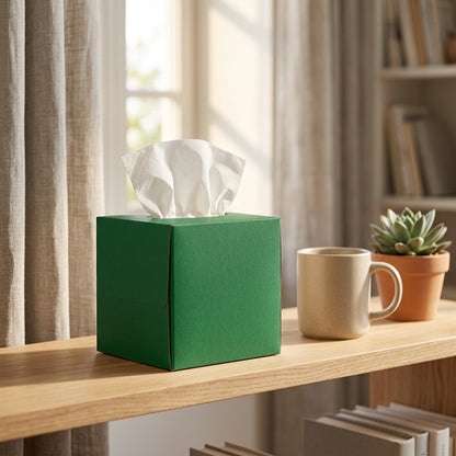 Softply™ Wood Pulp Three-Layer Tissues, styled close view