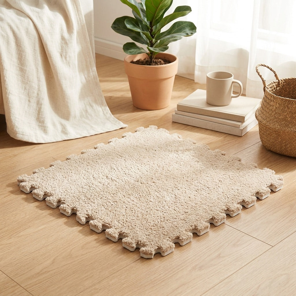 Softsquare™ EVA Square Floor Mat in a calm home setting