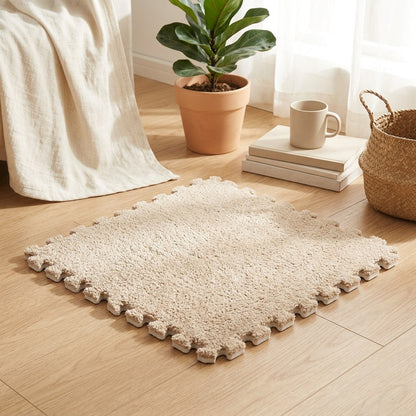 Softsquare™ EVA Square Floor Mat in a calm home setting