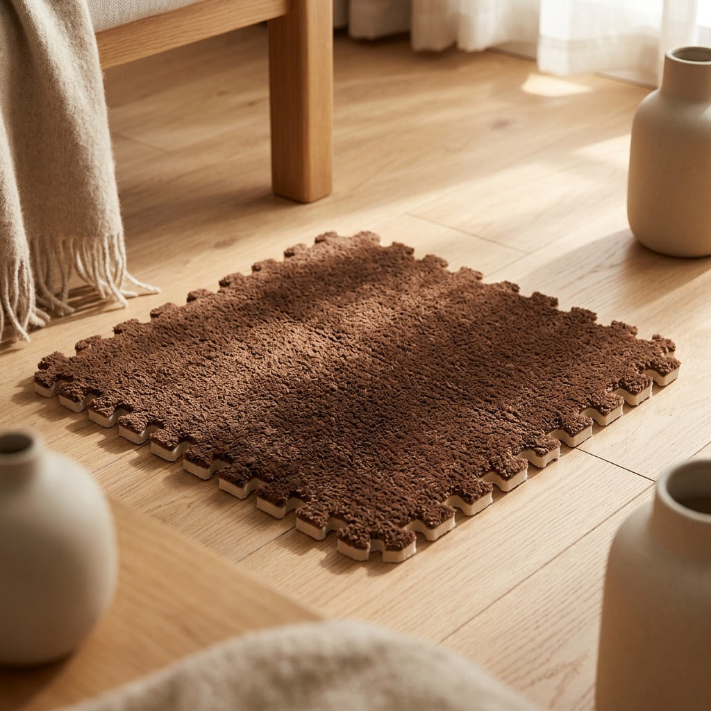 Softsquare™ EVA Square Floor Mat, styled close view