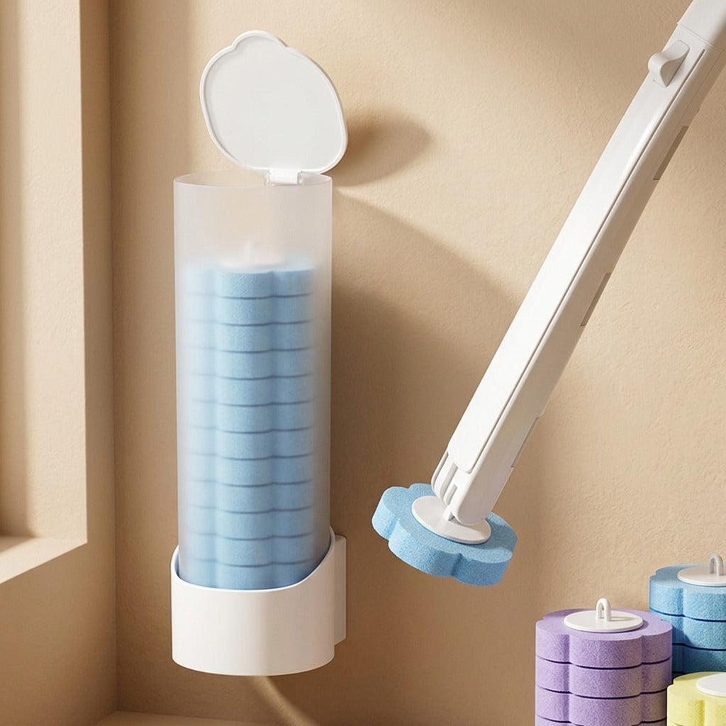 Hangclean™ Disposable Wall-Mounted Toilet Brush, material and detail close-up